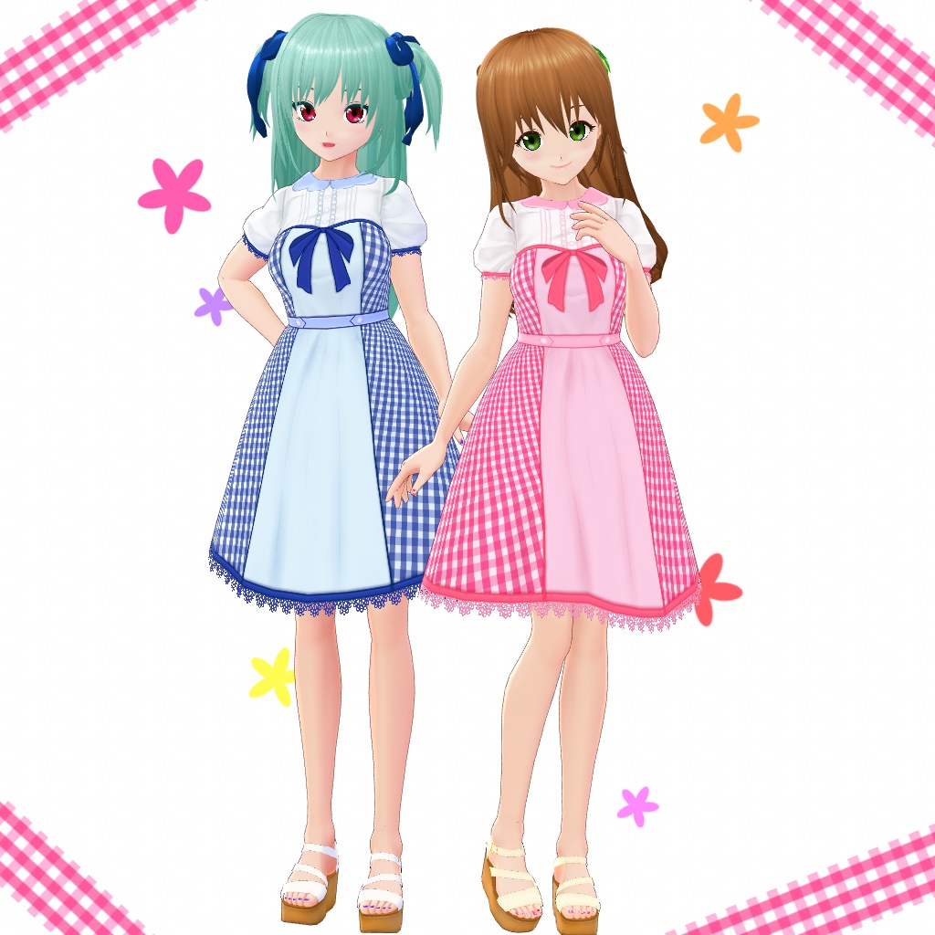 【無料あり】ペタルカラーワンピース【VRoid用テクスチャ】