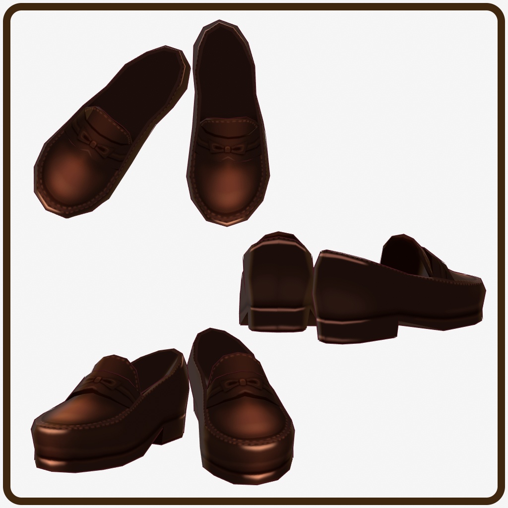 【無料あり】つやつやローファー【VRoid用テクスチャ】