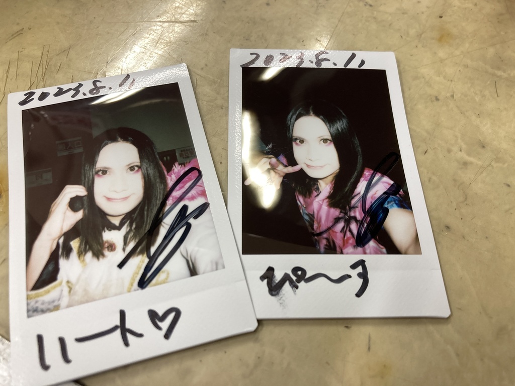 8月11日(金祝)心斎橋CLUB DROP公演当日チェキ