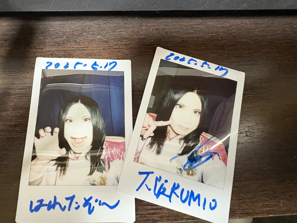 5月17日(土)大阪RUMIO公演当日チェキ