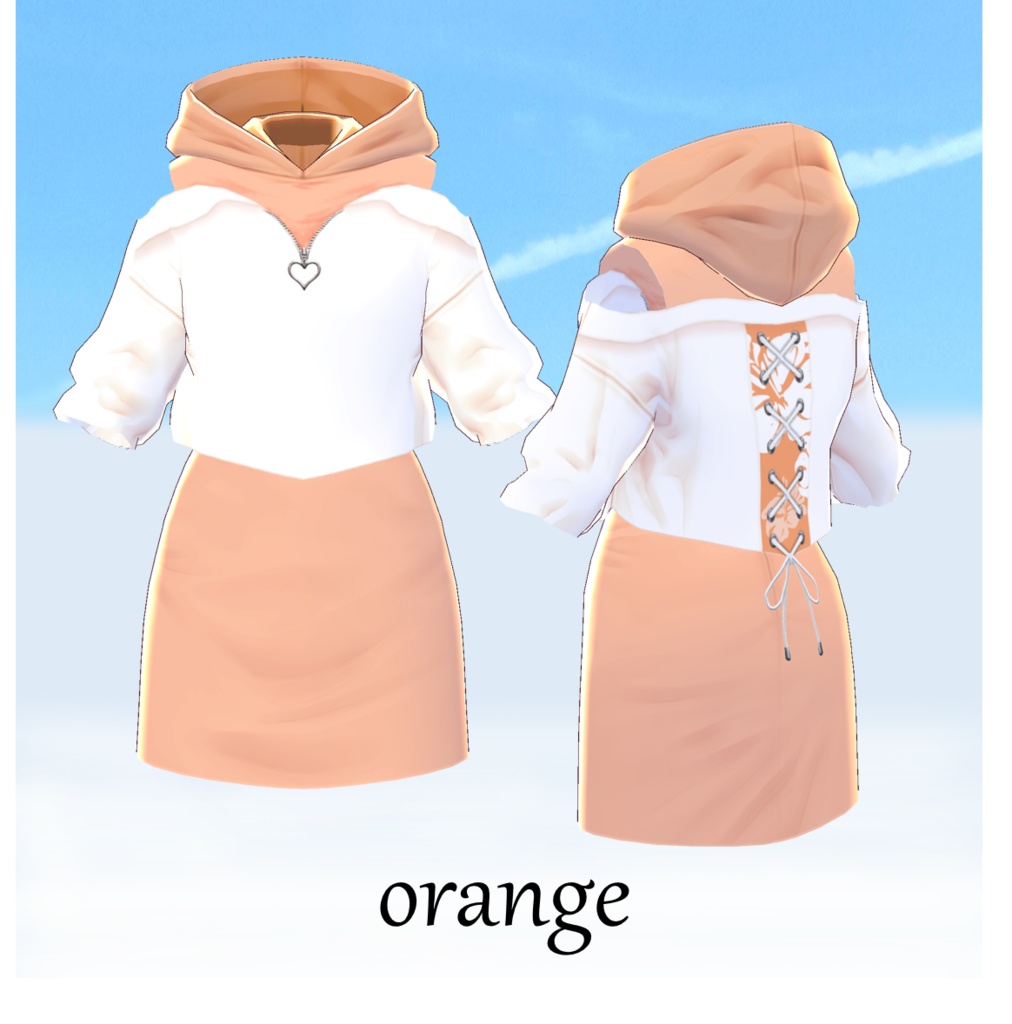 β版 (v0.14.0) VRoid用【フェイクレイヤードシャツ&スカート】9色セット