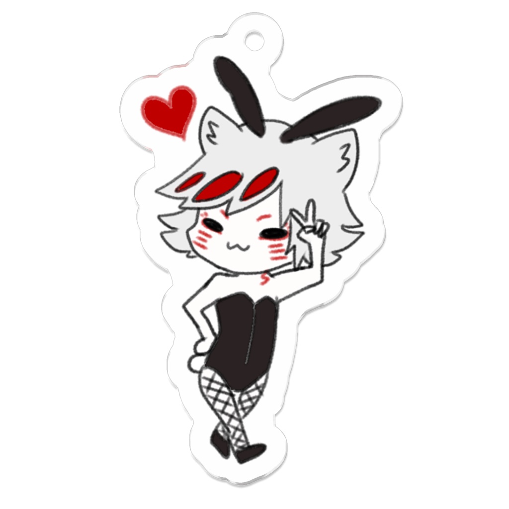 バニーになっちゃったタマ吉のアクリルキーホルダー