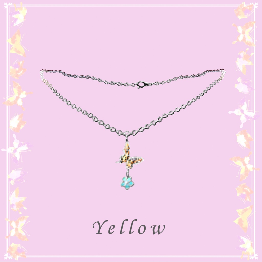 蝶と桜のペンダント 6色セット 【正式版使用可】