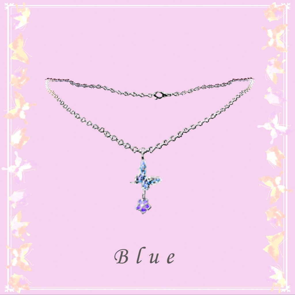 蝶と桜のペンダント 6色セット 【正式版使用可】