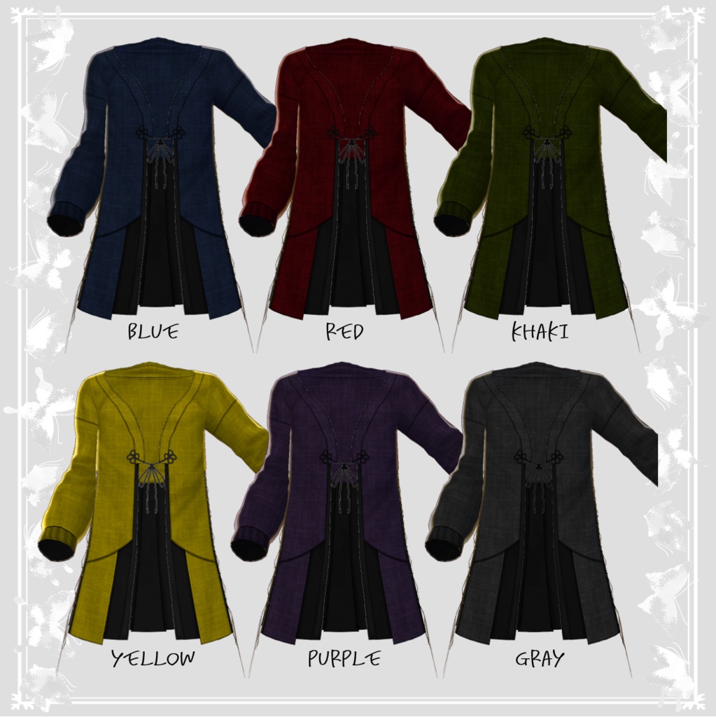 桜と無地のカーディガン&トップス 6色セット ver3.【vroidcustomitem追加】