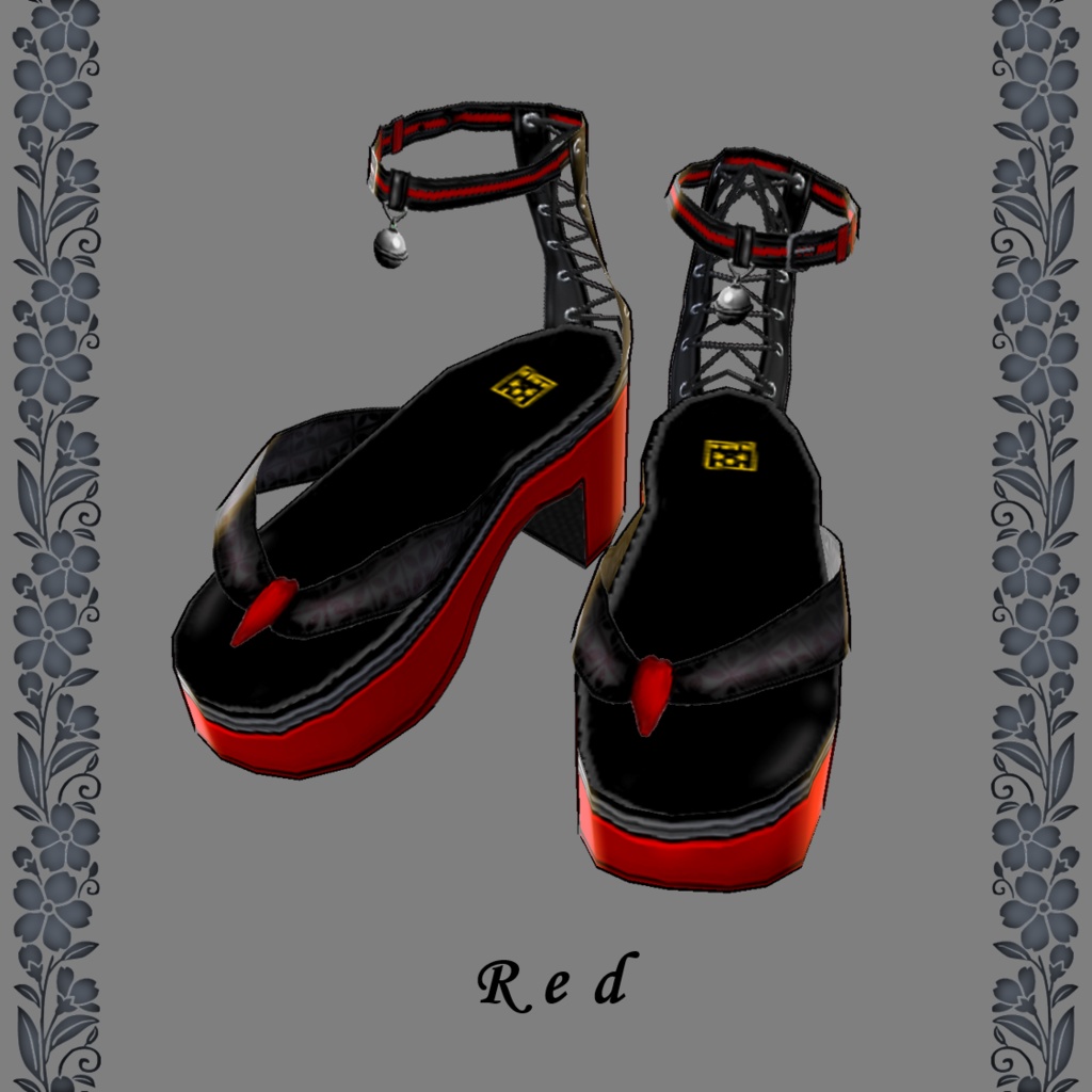 パンクでお洒落な下駄サンダル【vroidcustomitem追加】