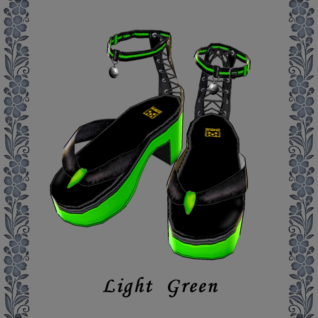 パンクでお洒落な下駄サンダル【vroidcustomitem追加】