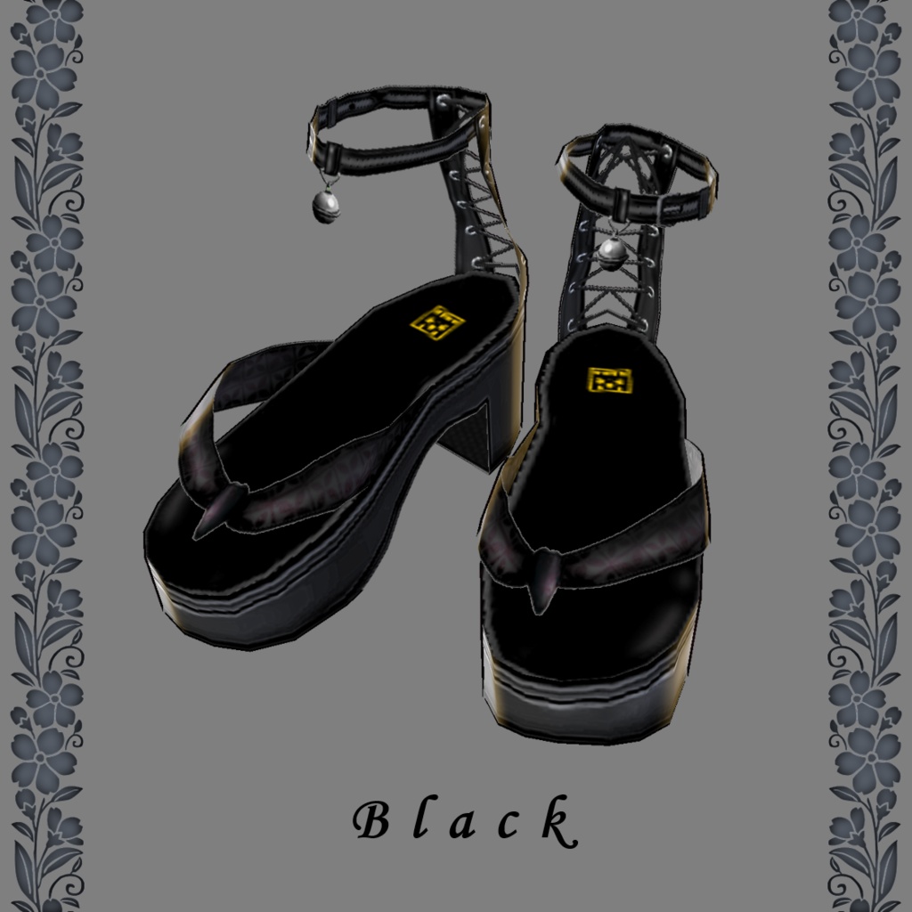 パンクでお洒落な下駄サンダル【vroidcustomitem追加】