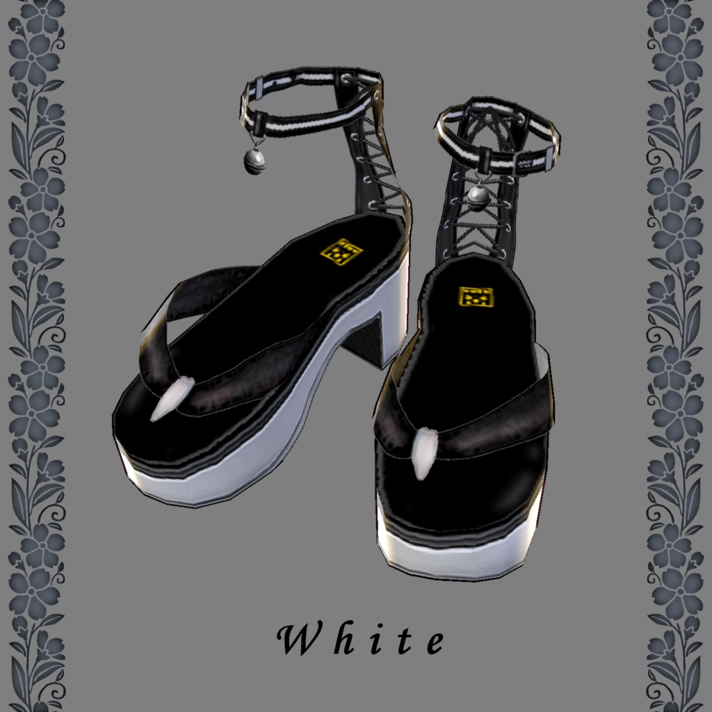 パンクでお洒落な下駄サンダル【vroidcustomitem追加】