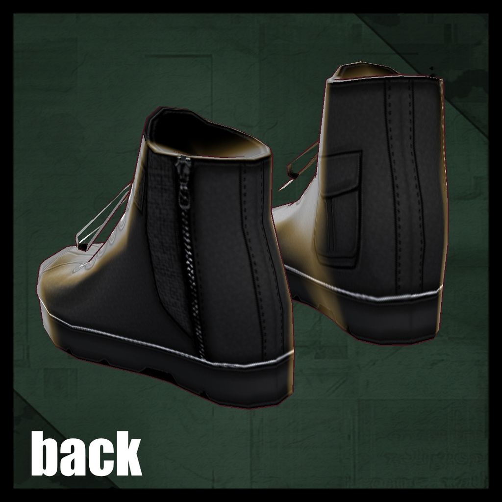ミリタリーショートブーツ【vroidcustomitem追加】