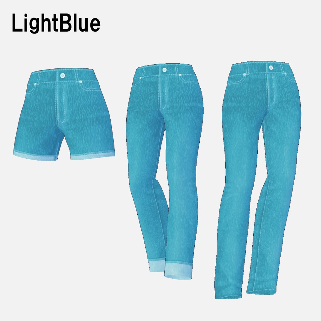 ベルト付け替え可!ジーンズ ② 2色,3種類セット【正式版使用可】