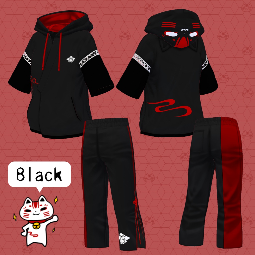 タマ吉の甚平風パーカー【vroidcustomitem追加】