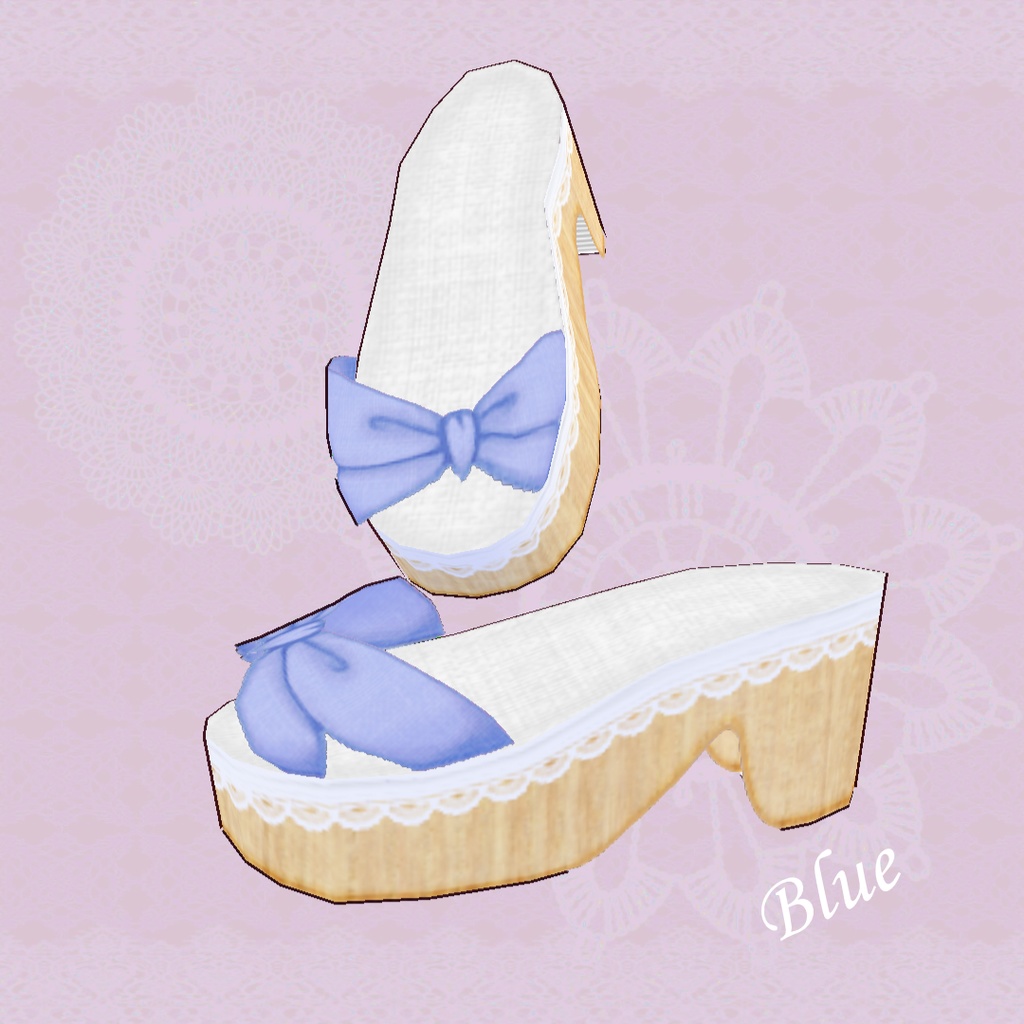 β版 (v0.14.0) VRoid用【ラブリーカジュアルな下駄サンダル】単品販売