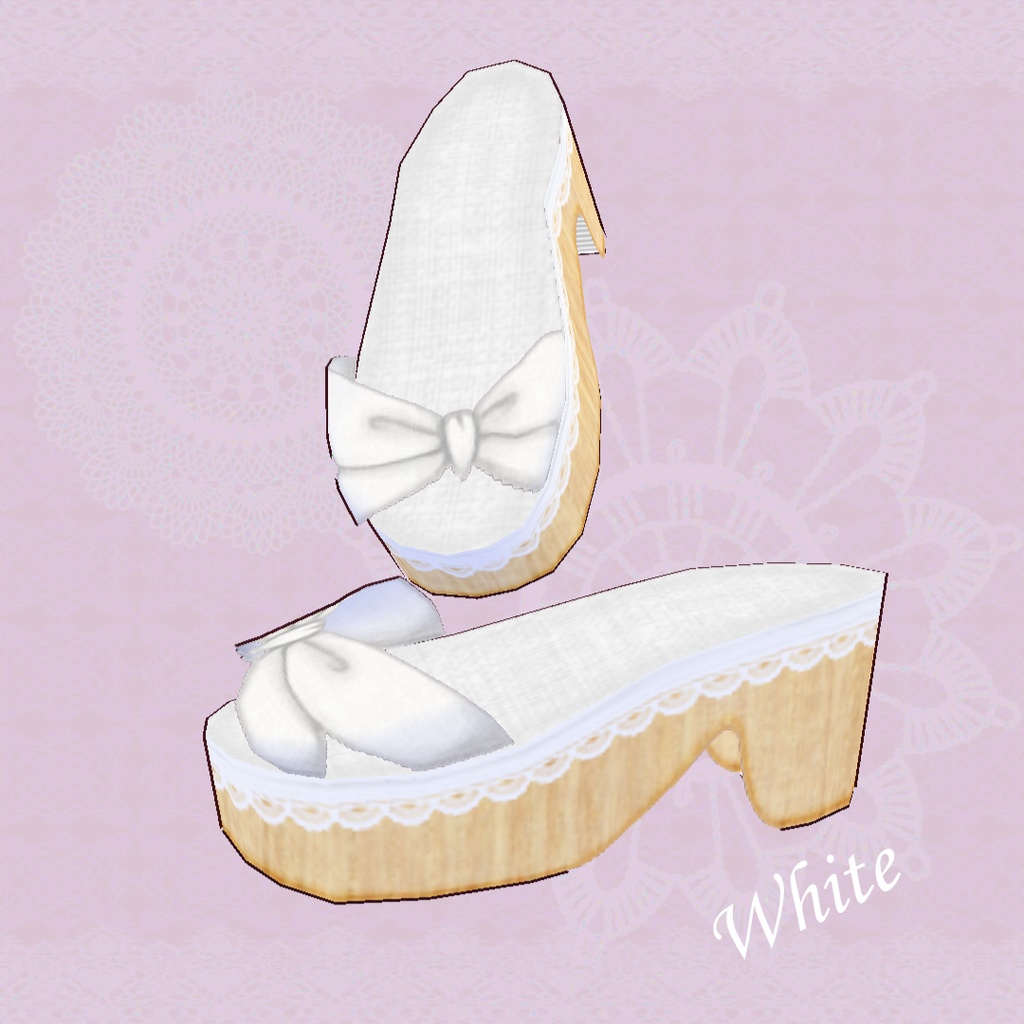 β版 (v0.14.0) VRoid用【ラブリーカジュアルな下駄サンダル】単品販売