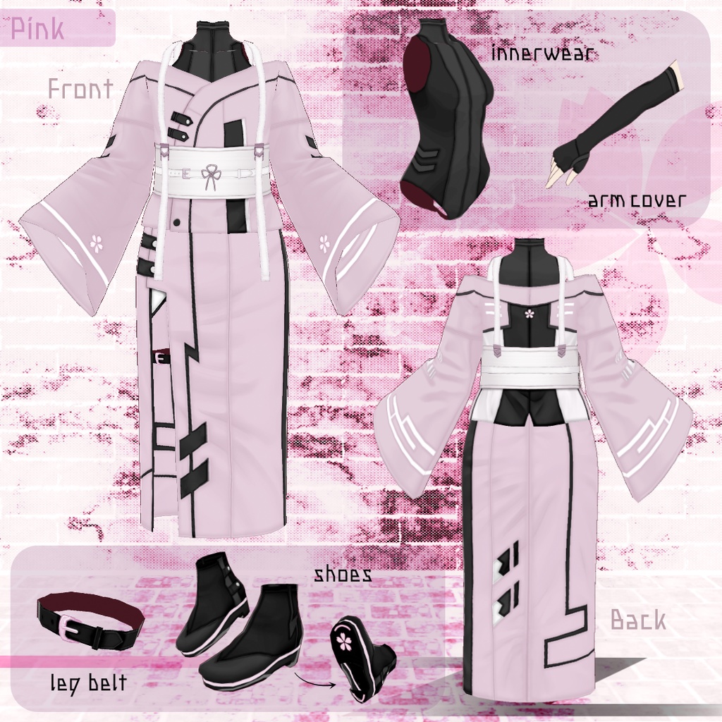 和風サイバー KIMONO【vroidcustomitem追加】