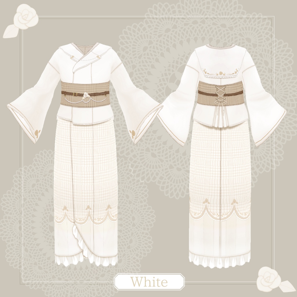 きものどれす「薔薇」- japanesque design KIMONO dress -