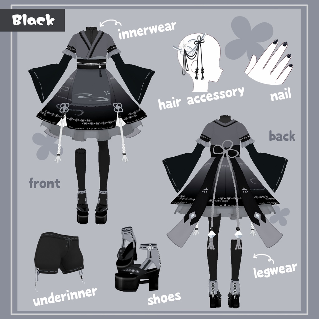 和風アイドルドレス - japanesque design idol dress -【第4回 VMFS参加衣装】#V_M_F_S #楽曲を纏う