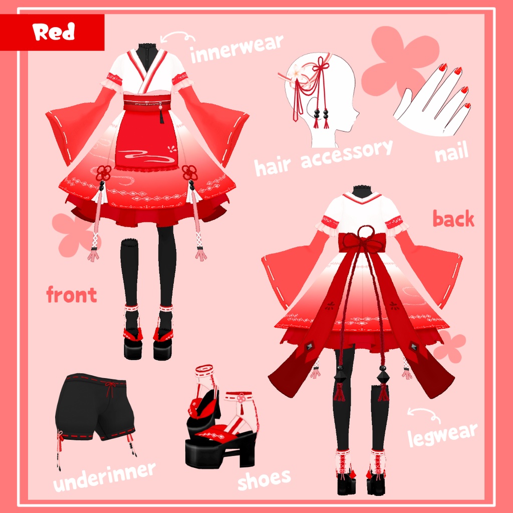 和風アイドルドレス - japanesque design idol dress -【第4回 VMFS参加衣装】#V_M_F_S #楽曲を纏う