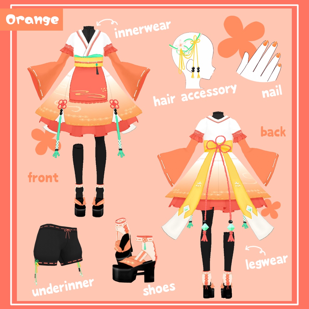 和風アイドルドレス - japanesque design idol dress -【第4回 VMFS参加衣装】#V_M_F_S #楽曲を纏う
