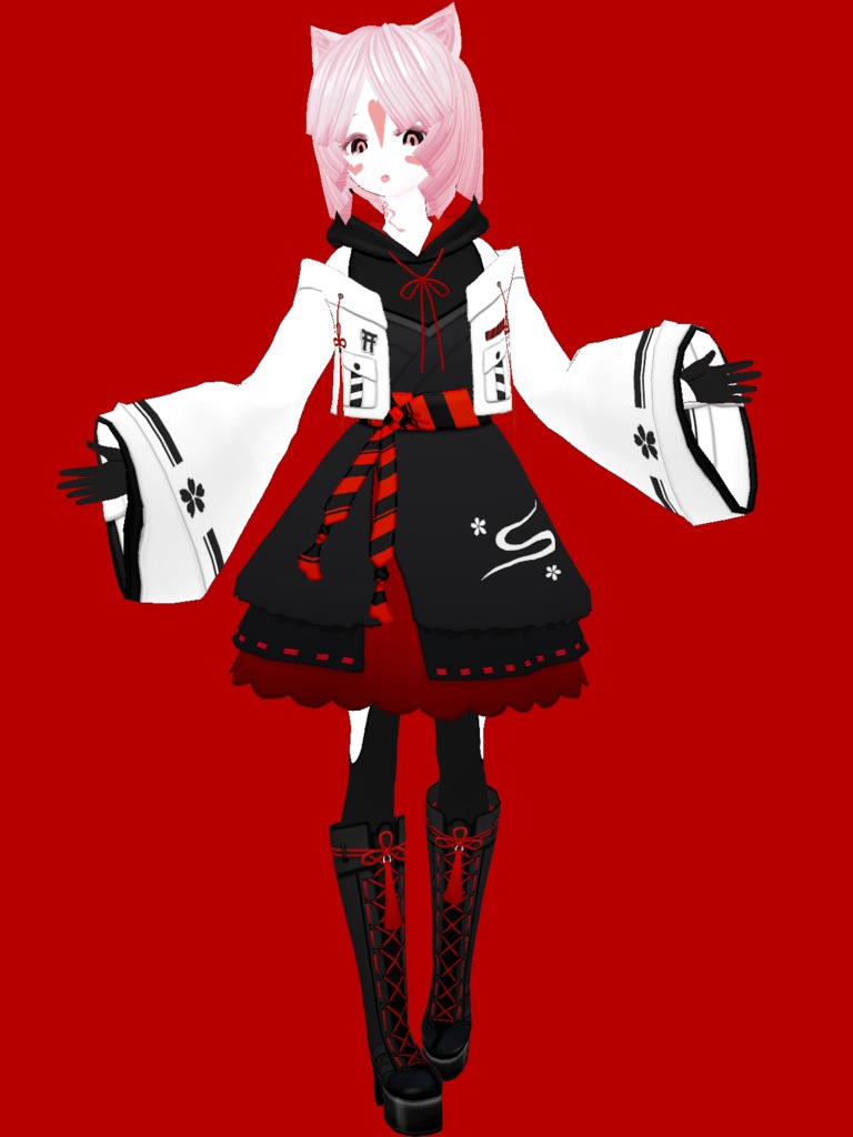 警戒ガンガン和風ドレス - japanesque design dress -【第5回 VMFS参加衣装】#V_M_F_S #楽曲を纏う