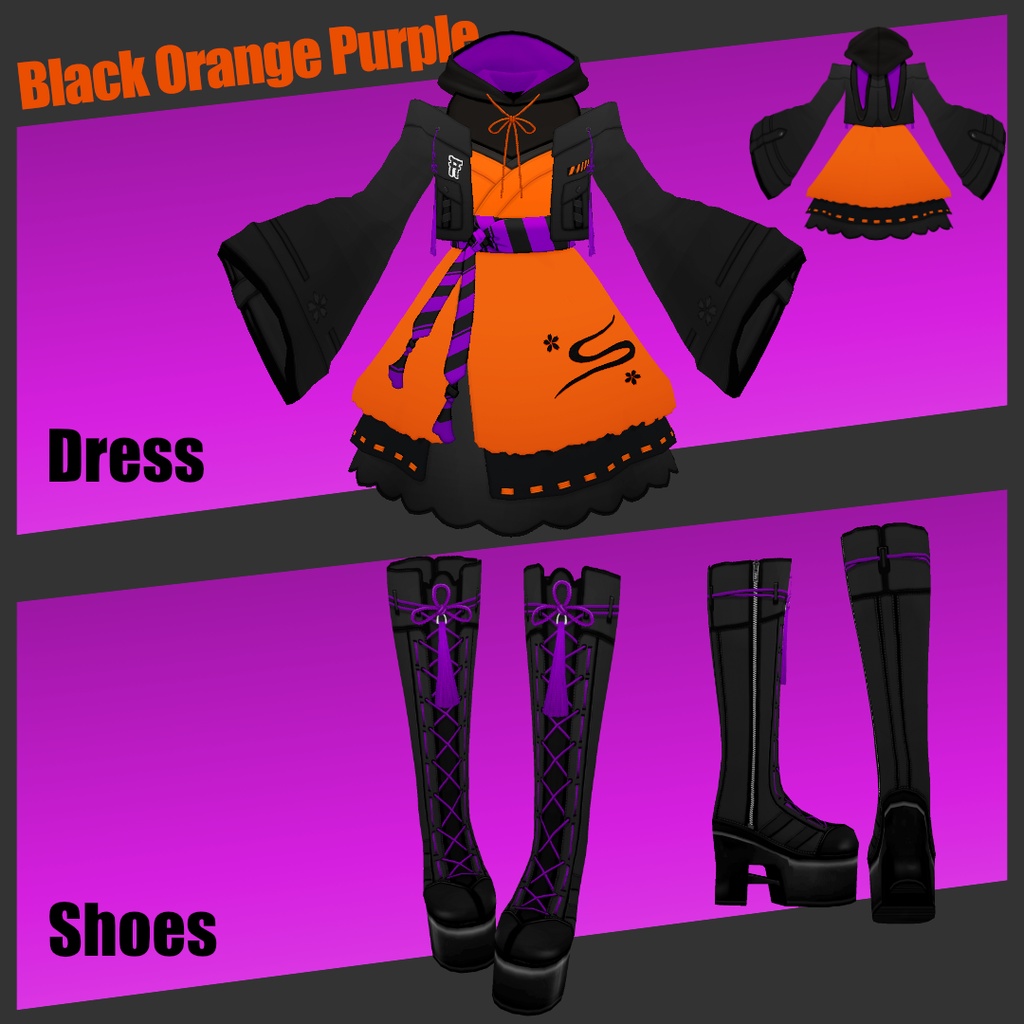 警戒ガンガン和風ドレス - japanesque design dress -【第5回 VMFS参加衣装】#V_M_F_S #楽曲を纏う