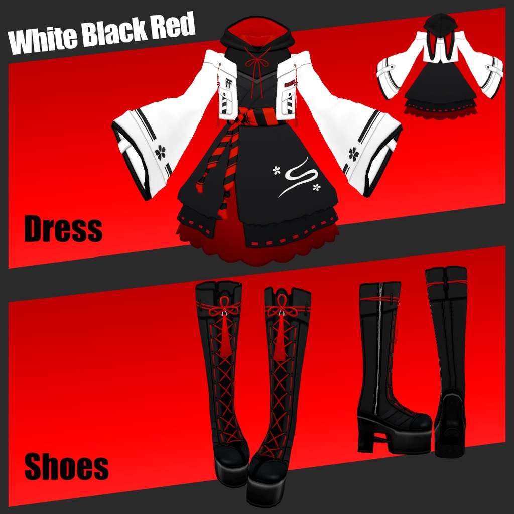 警戒ガンガン和風ドレス - japanesque design dress -【第5回 VMFS参加衣装】#V_M_F_S #楽曲を纏う