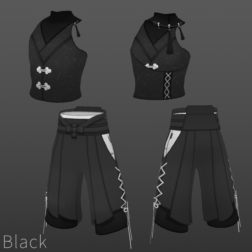 チャイナ風 袴スイムウェア - China Design Swimwear -