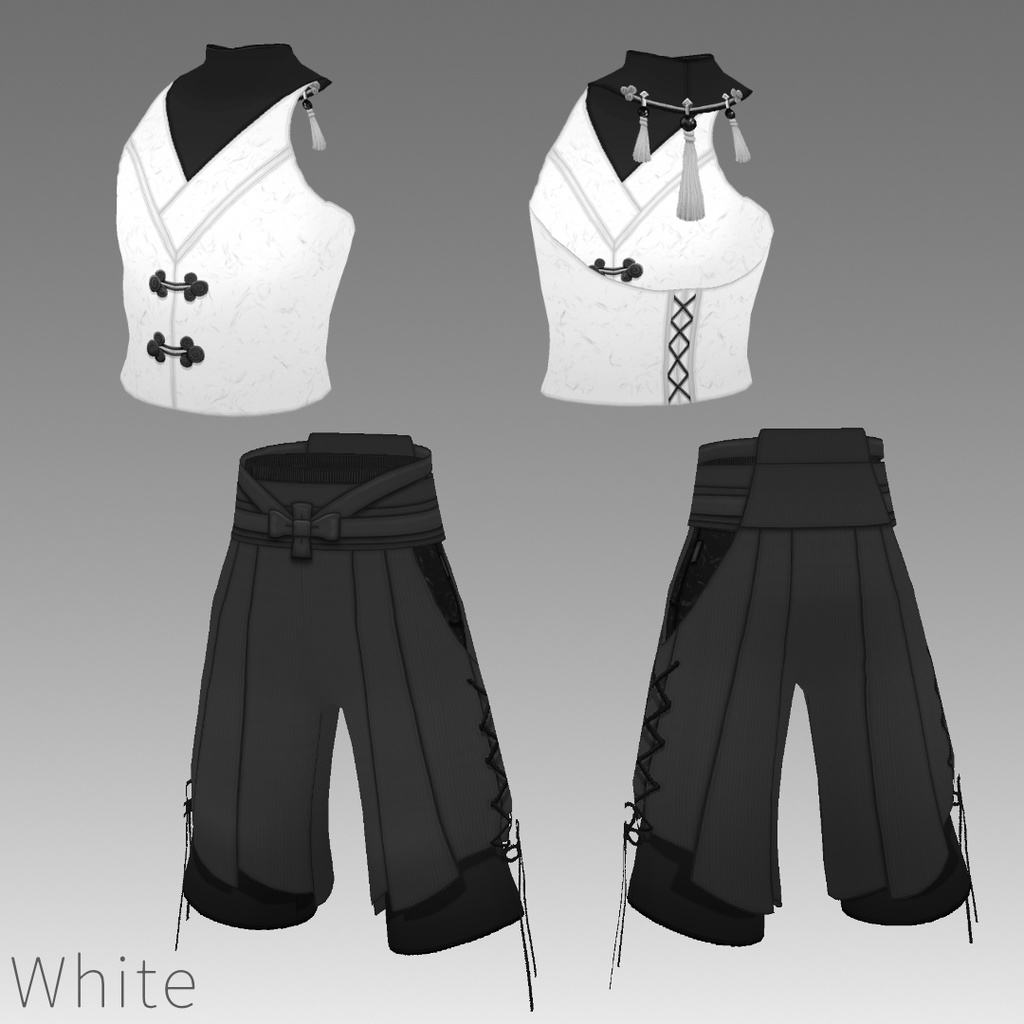 チャイナ風 袴スイムウェア - China Design Swimwear -