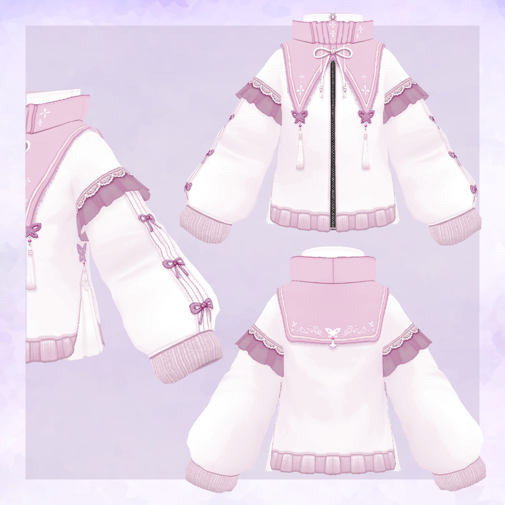 蝶々のフリルジャージ - Butterfly frill jersey - 無料あり