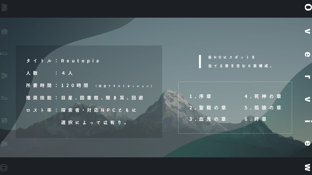 【CoCシナリオ】Reutopia SPLL:E191409