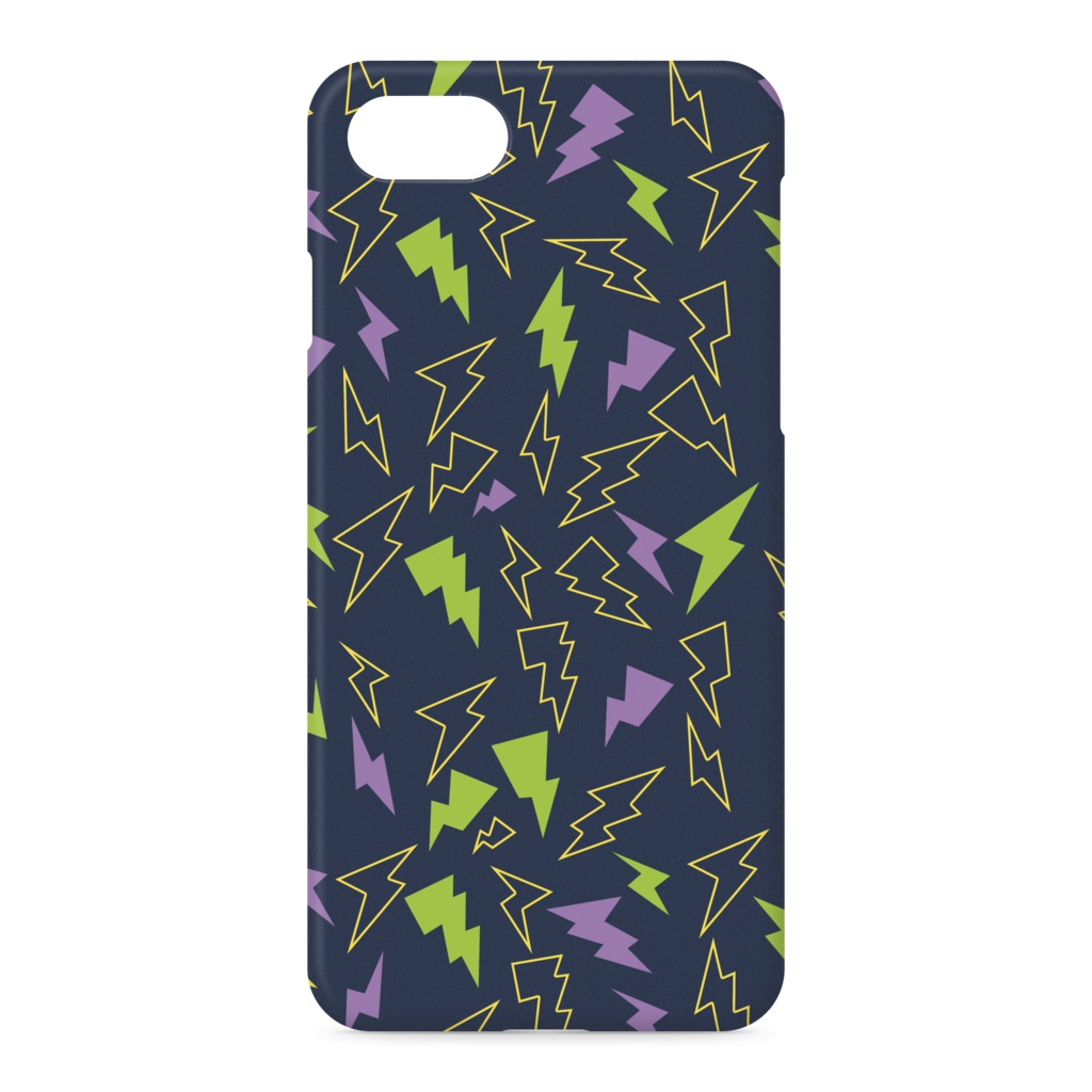 電気(紫)iPhoneケース