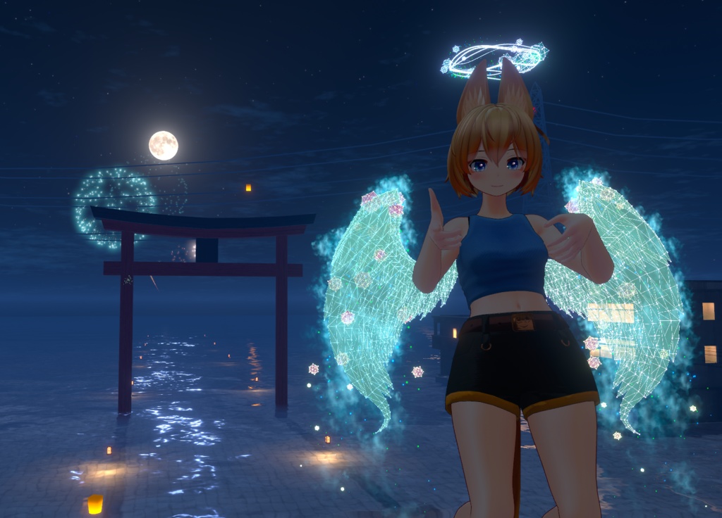 【VRChat想定】 Angel Wing
