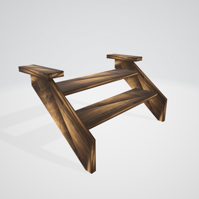 3dモデル　デッキ　エクステリア　階段