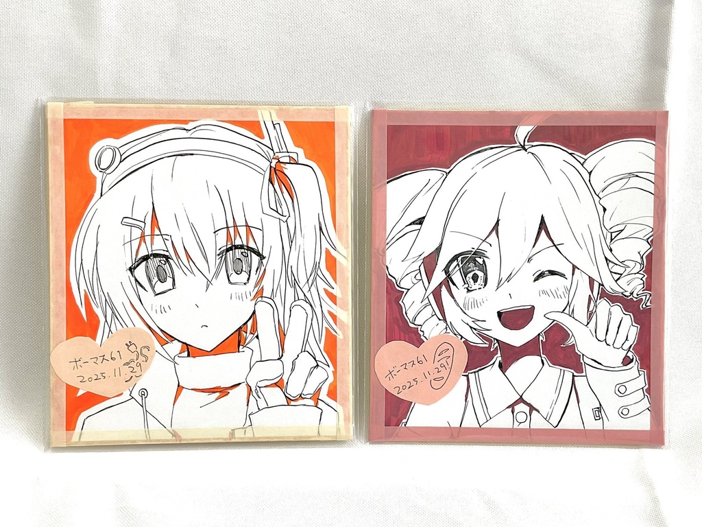 【原画販売】ミニ色紙2種