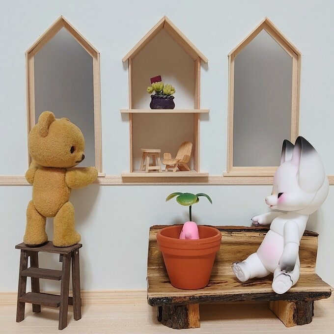 【キット】うちのこウォール 窓×ニッチ