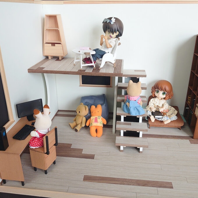 【キット】うちのこ部屋Lサイズ対応 箱階段&ロフト