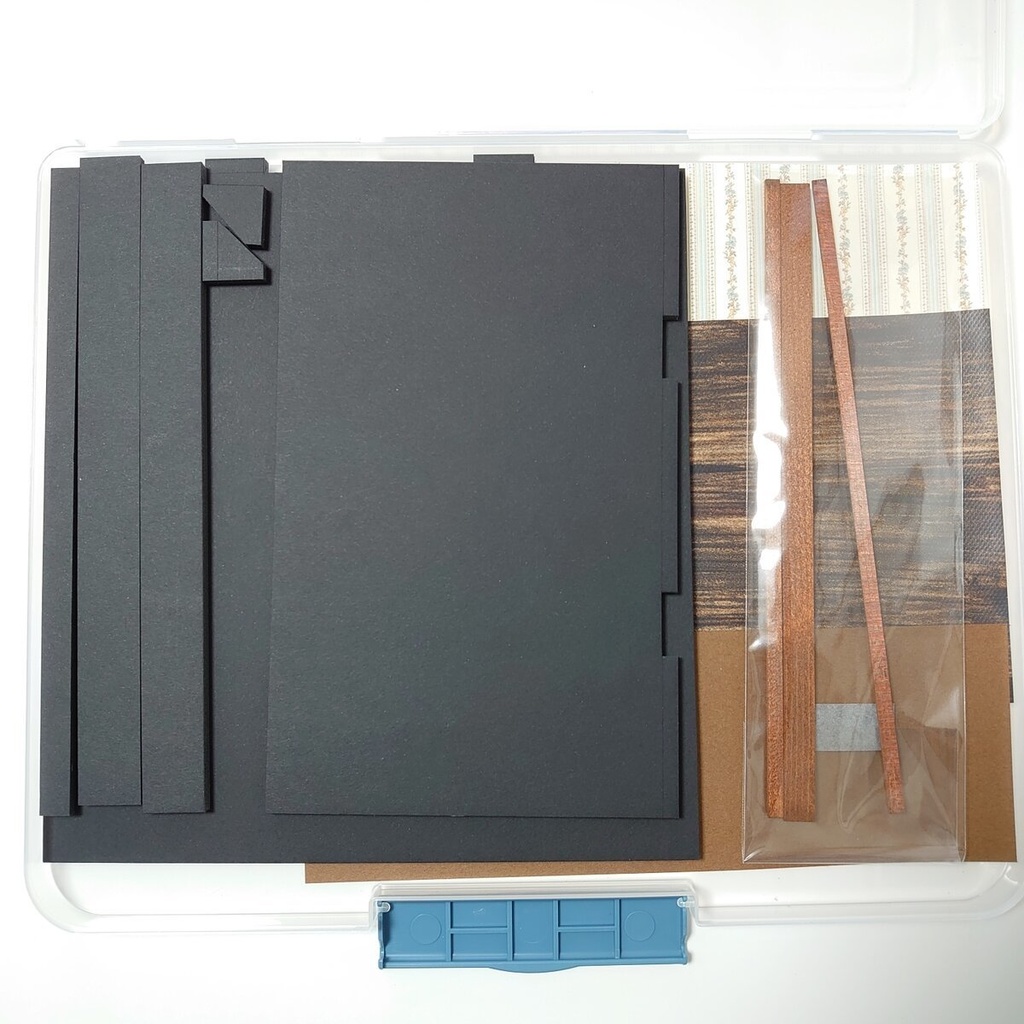 うちのこウォール 花柄ストライプ×木目調