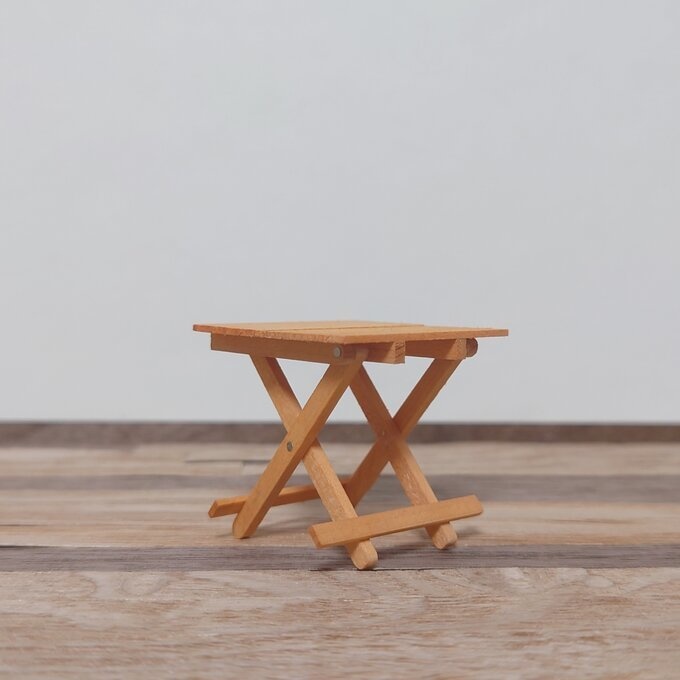 【キット】1/12折りたたみスツール メープル