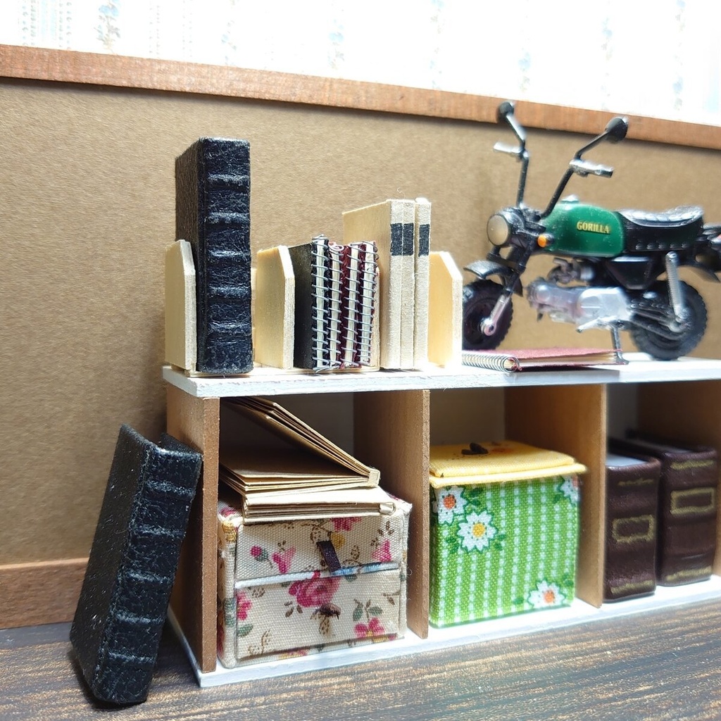 【キットレシピ付き🔸ミニチュア合板 c ブックエンド&鉱石ケース