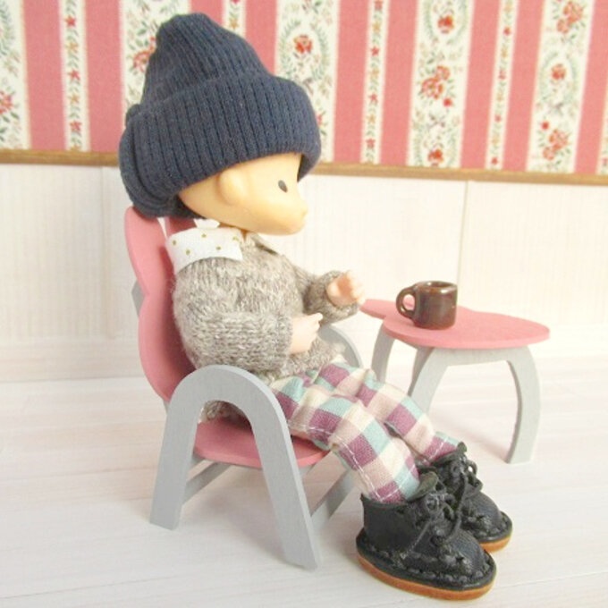 イス&テーブルセット うさぎさん【オビツ11サイズ】