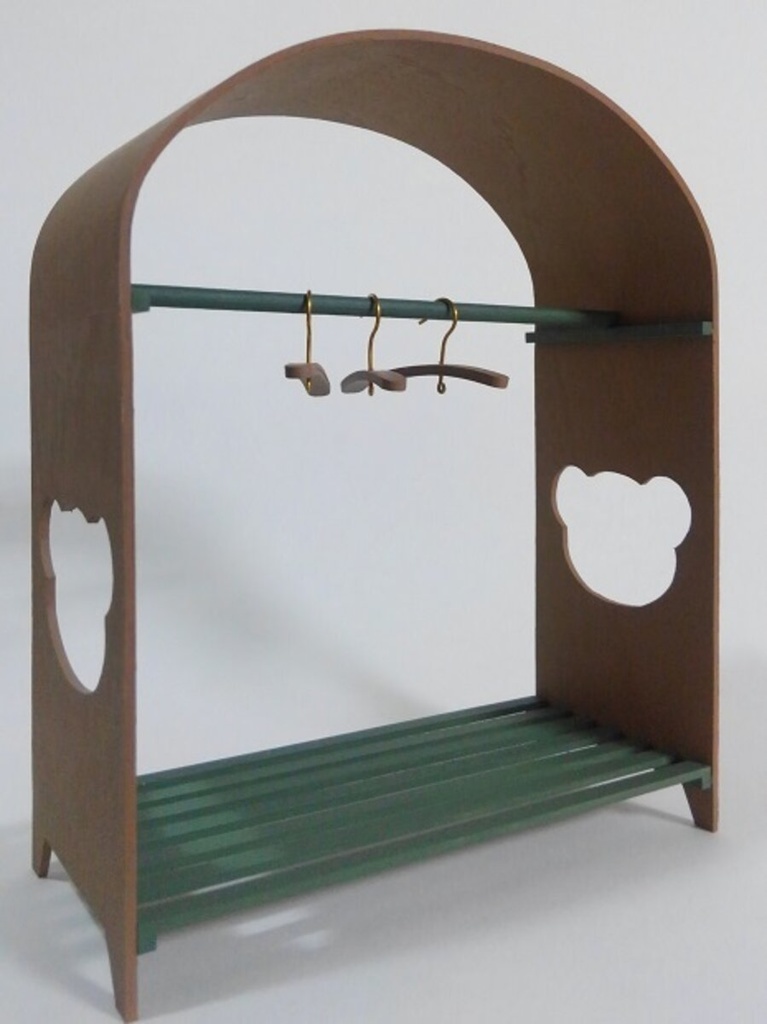 ハンガーラック&ハンガー くまさん【オビツ11サイズ】