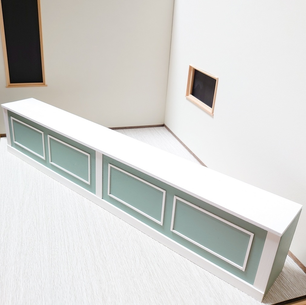 白 ロングカウンター (ピスタチオ+白) うちの小部屋L対応