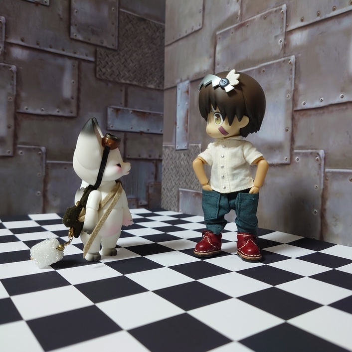 完成品 ベース+金属板入り床 白×黒チェック うちのこ部屋Lサイズ対応