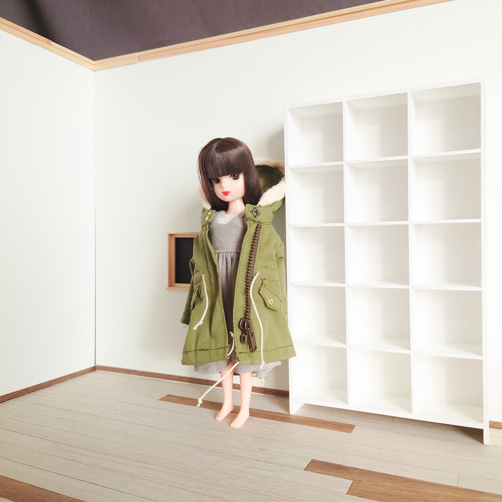 【完成品】白 背板付きパーティションシェルフ