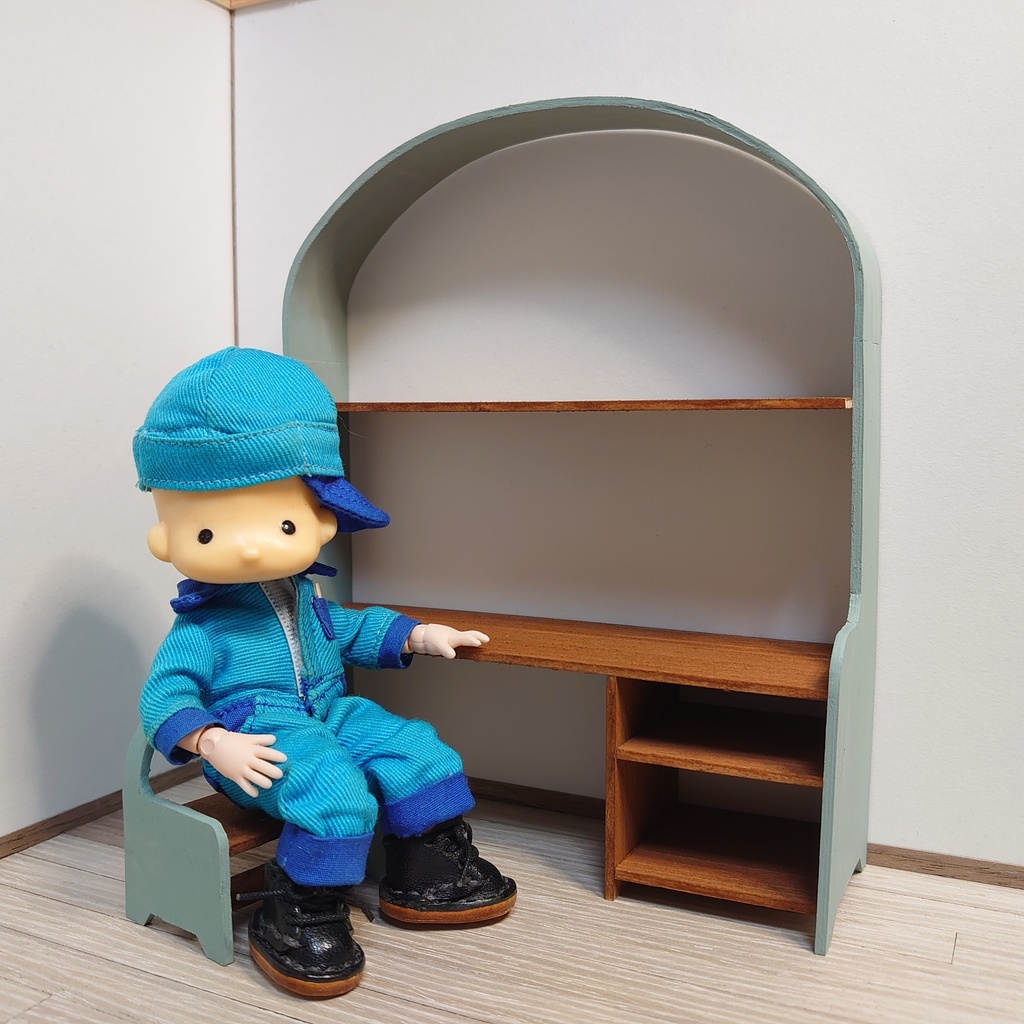 アーチデスクとイス ソリッドシリーズ【オビツ11サイズ】 受注制作