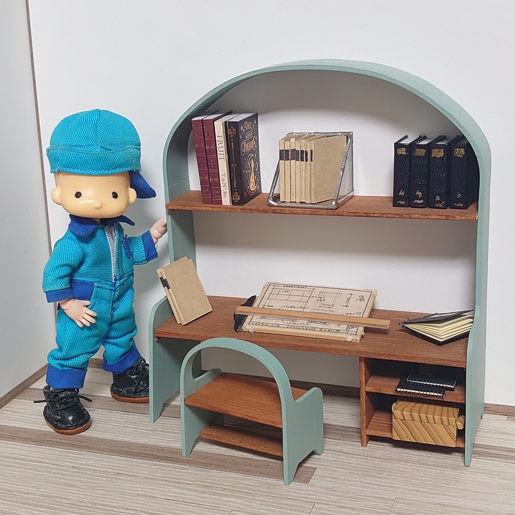 アーチデスクとイス ソリッドシリーズ【オビツ11サイズ】 受注制作