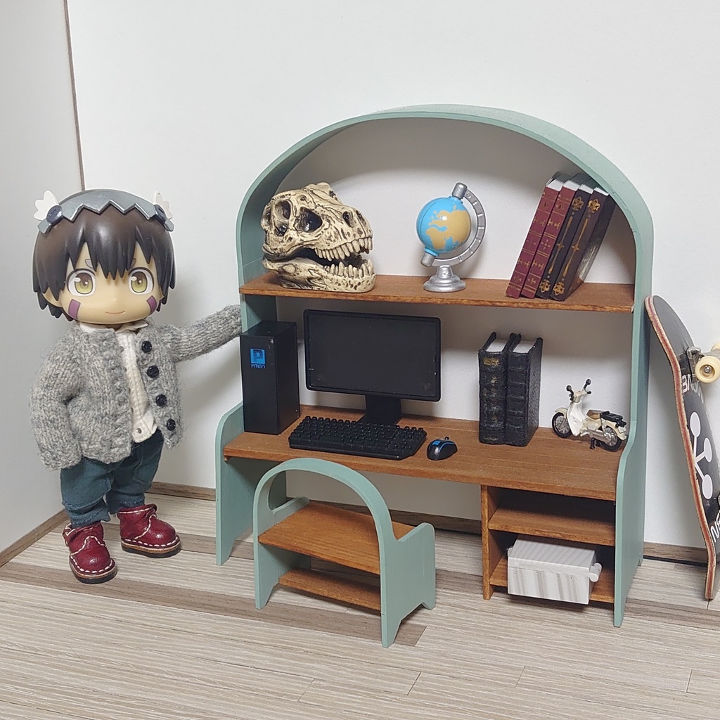 アーチデスクとイス ソリッドシリーズ【オビツ11サイズ】 受注制作