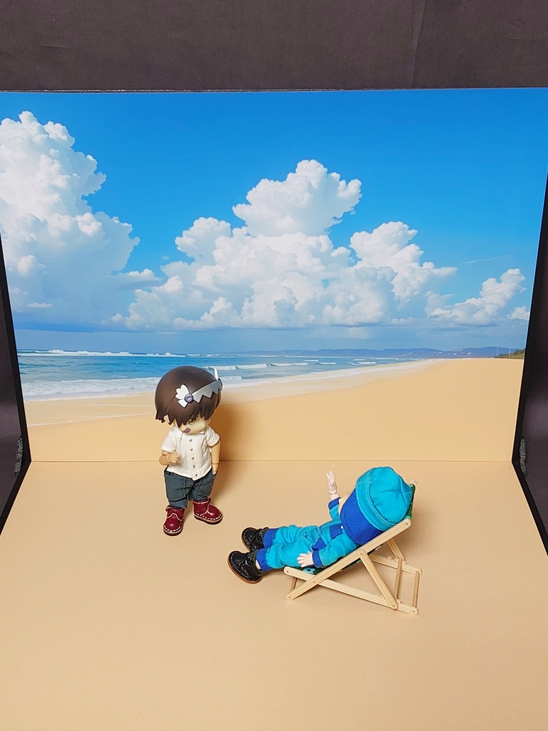【完成品】海と花火 着せ替えウォールL