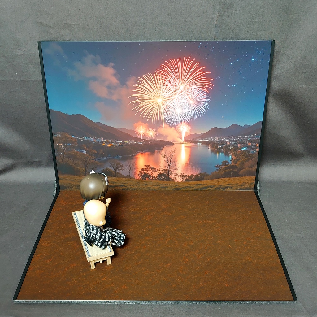 【完成品】海と花火 着せ替えウォールL