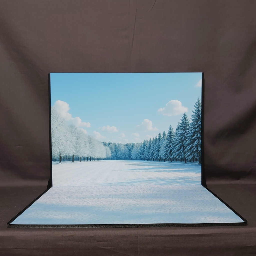 期間限定【ベース付き】冬の公園/イルミネーションセット 着せ替えウォールL 受注制作